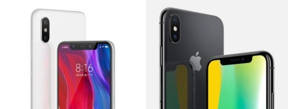 mi 8 vs iphone x