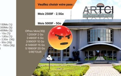 Les Pass Internet Mobile baisse en Côte d'Ivoire ARTCI